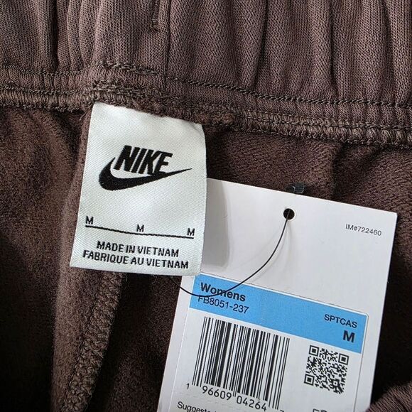 Nike Air Max High-Waisted Joggers Women's M Brown Beige Fleece New LE FB8051-237 - Picture 15 of 16